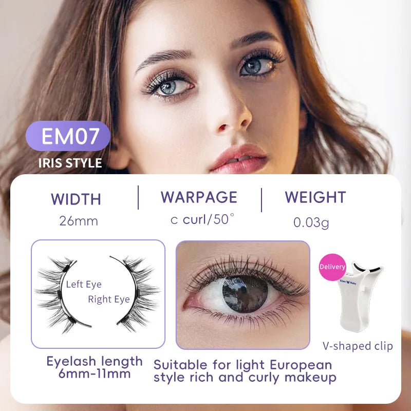 Lightweight 3D Magnetic False Lashes with Applicator