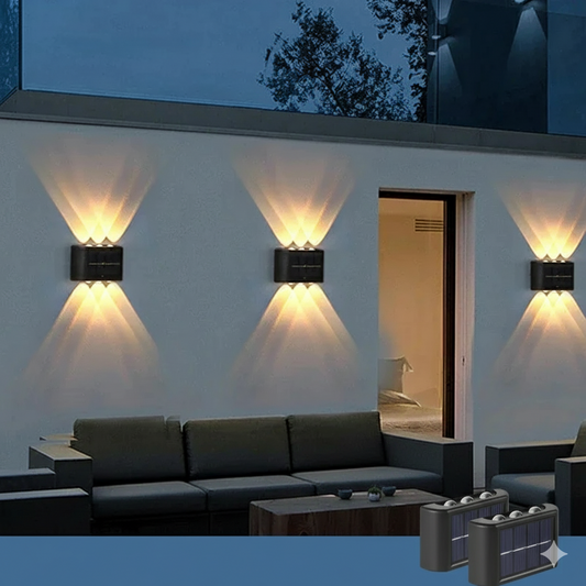Waterproof Solar Wall Light with Dual Illumination
