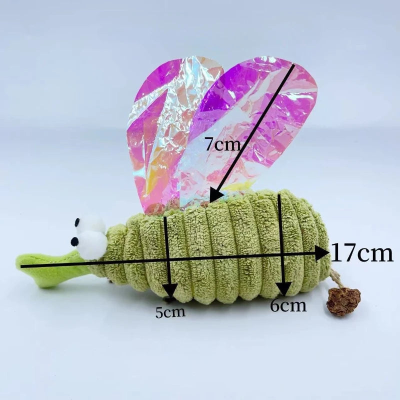 Interactive Catnip Mosquito Plush Toy for Cats