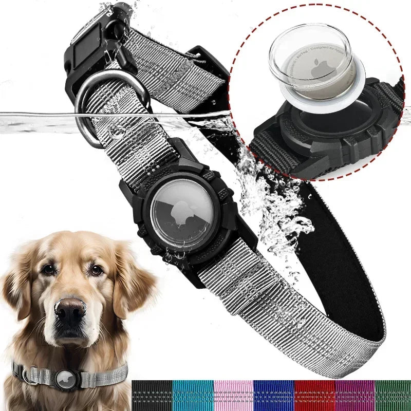 Reflective Waterproof Dog Collar with Tag Holder