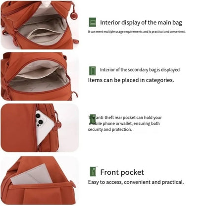 Multi-Purpose Oxford Fabric Backpack for Travel & Daily Use
