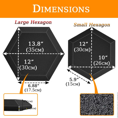 Hexagon Acoustic Foam Panels for Soundproofing