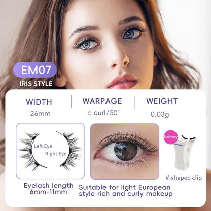 Lightweight 3D Magnetic False Lashes with Applicator