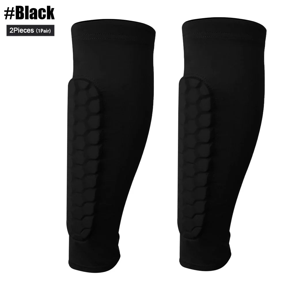 Elite Nylon Soccer Shin Guard Support Pair