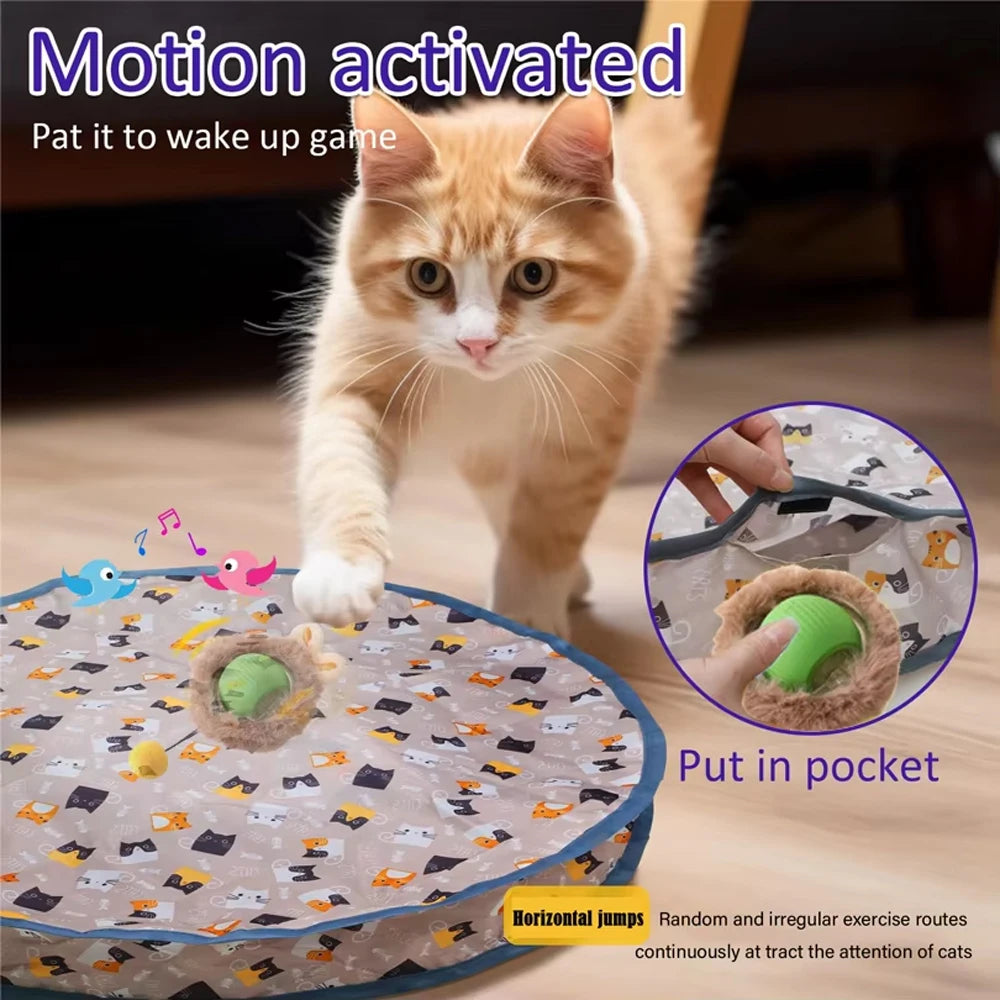Interactive Rolling Cat Ball Toy with Motion Sensor