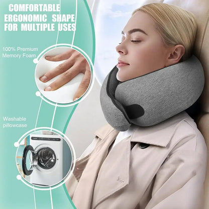 Portable Memory Foam U-Shape Travel Neck Pillow