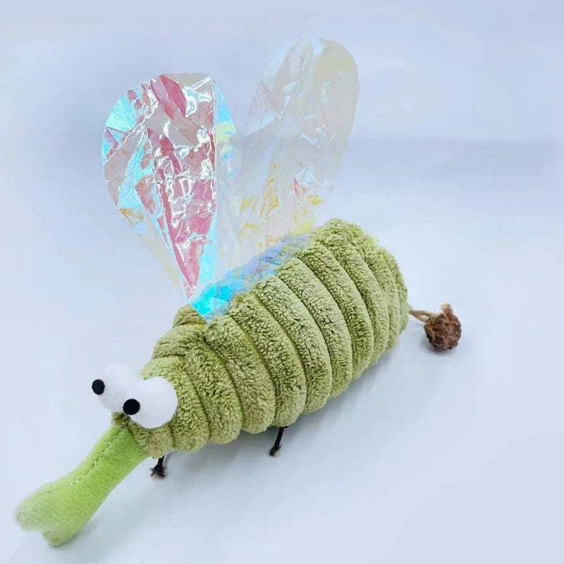 Interactive Catnip Mosquito Plush Toy for Cats