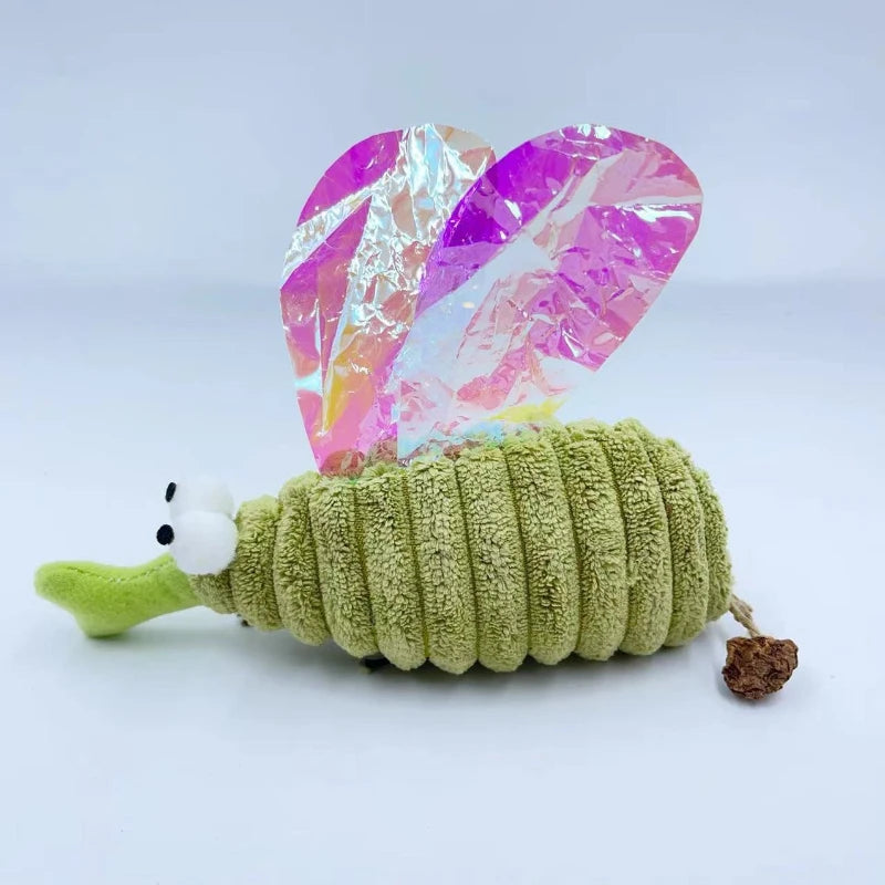 Interactive Catnip Mosquito Plush Toy for Cats