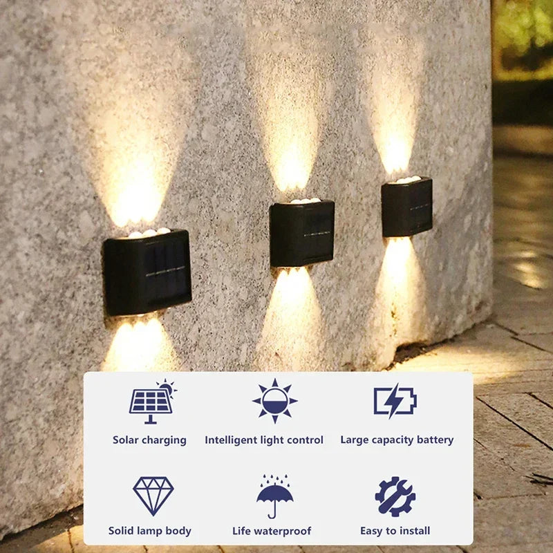 Waterproof Solar Wall Light with Dual Illumination
