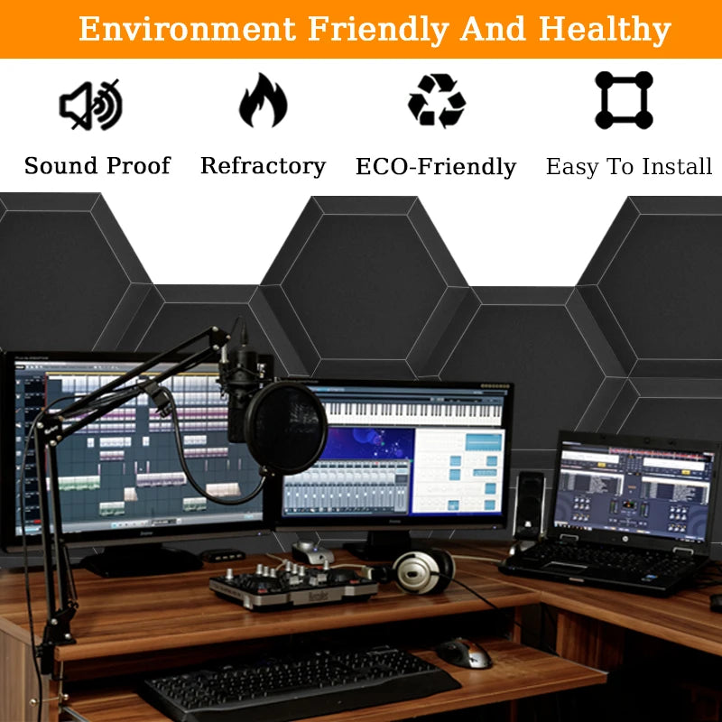 Hexagon Acoustic Foam Panels for Soundproofing